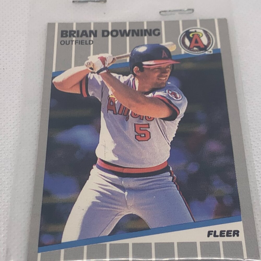 1989 Fleer California Angeles Brian Downing Trading Card EX COND